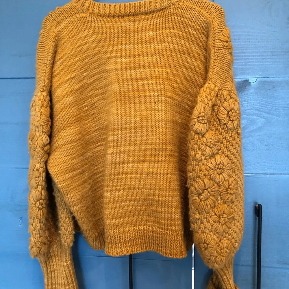 ULLA Johnson Ciel Embroidered Merino Wool Knit Sweater - Picture 7 of 7